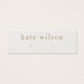 ホワイトブラックレザースタッドイヤリングディスプレイカード (正面)