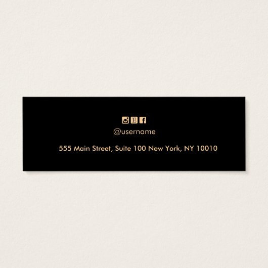 ホワイトブラックレザースタッドイヤリングディスプレイカード (裏面)