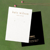 ホワイトブラックレザー(イメージ)イヤリングディスプレイカード