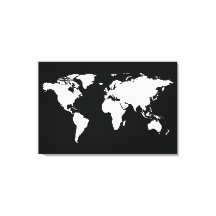 ホワイトブラックワールドマップ