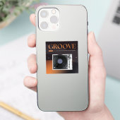 ホワイトブラック及びオーレンカスタムカットビニールのシール シール (スマートフォン)