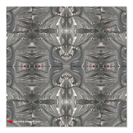 ホワイトブラック抽象芸術トライバルマスク1 フォトプリント            (正面)