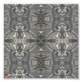 ホワイトブラック抽象芸術トライバルマスク3 フォトプリント           