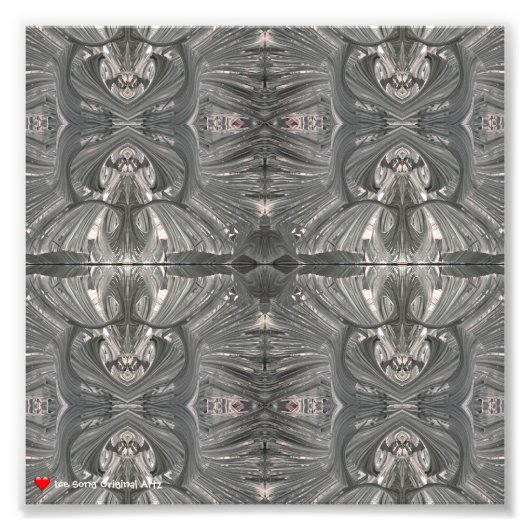 ホワイトブラック抽象芸術トライバルマスク3 フォトプリント            (正面)