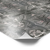 ホワイトブラック抽象芸術トライバルマスク3 フォトプリント            (角)