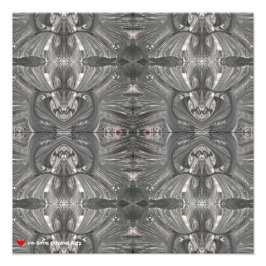 ホワイトブラック抽象芸術トライバルマスク4 フォトプリント           