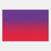 ホワイトブラック王室のパープルとレッドのミッグラデーションクス ラッピングペーパーシート (正面3)