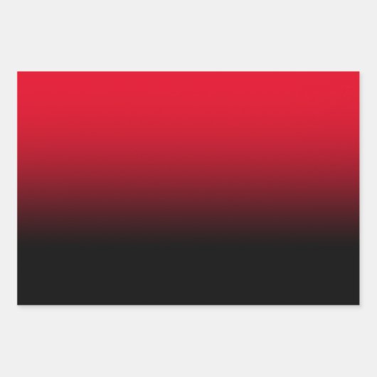 ホワイトブラック王室のパープルとレッドのミッグラデーションクス ラッピングペーパーシート (正面2)