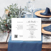 ホワイトブラック結婚式プログラム詳細QRコード