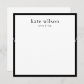 ホワイトブラック縁どジュエリーネックレスディスプレイ 招待状 (正面/裏面)