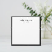 ホワイトブラック縁どジュエリーネックレスディスプレイ 招待状 (スタンド正面)