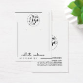 ホワイトブラック縁どスクリプトのイヤリングディスプレイ (デスク)