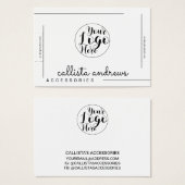 ホワイトブラック縁どスクリプトのロゴのブレスレットディスプレイ (正面&裏面)