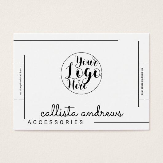 ホワイトブラック縁どスクリプトのロゴのブレスレットディスプレイ (正面)