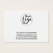 ホワイトブラック縁どスクリプトのロゴのブレスレットディスプレイ (裏面)