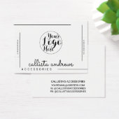 ホワイトブラック縁どスクリプトのロゴのブレスレットディスプレイ (デスク)