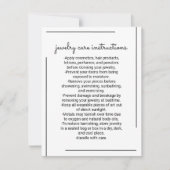 ホワイトブラック縁どスクリプトジュエリー気に命令 ノートカード (正面)