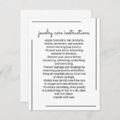 ホワイトブラック縁どスクリプトジュエリー気に命令 ノートカード (正面/裏面)