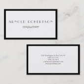 ホワイトブラック縁どプロフェッショナル名刺 名刺 (正面/裏面)