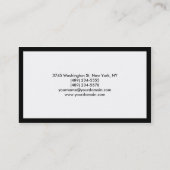 ホワイトブラック縁どプロフェッショナル名刺 名刺 (裏面)