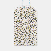 ホワイトブラック金ゴールド紙吹雪誕生日ありがとう ギフトタグ (裏面)