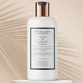 ホワイトブラック防水シャンプーボトルラベル フードラベル