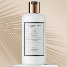 ホワイトブラック防水シャンプーボトルラベル フードラベル