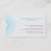 ホワイトブラック&ブルー華美サークル&ドットマンダラ 名刺 (裏面)