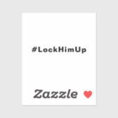 ホワイトブラック#LockHimUpミニマル文字 シール (シート)