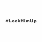 ホワイトブラック#LockHimUpミニマル文字 シール (正面)
