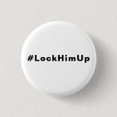 ホワイトブラック#LockHimUpミニマル文字 缶バッジ (正面)