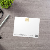 ホワイトブラックQRコードのビジネスロゴ ノートパッド