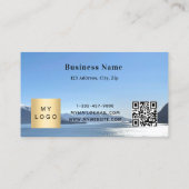 ホワイトブラックqrコードカスタムフォトロゴ事業 割引カード (裏面)