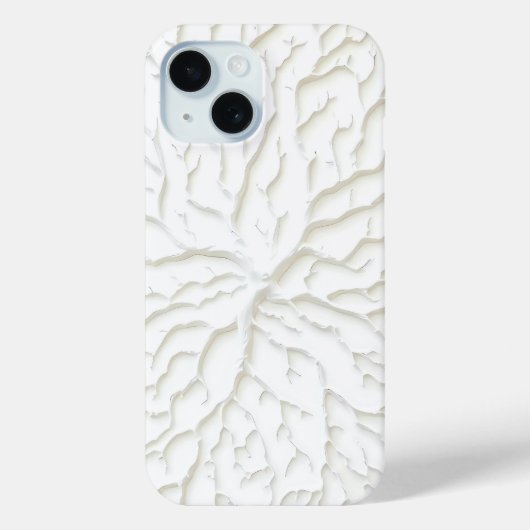 ホワイトブランチテクスチャーiPhoneケースミニマルデザイン Case-Mate iPhoneケース (裏面)