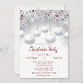ホワイトブランチボールクリスマスカンパニーパーティー 招待状 (正面)