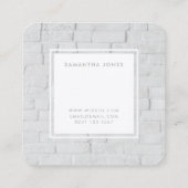 ホワイトブリックシンプルインテリアデザイモダンナー スクエア名刺 (裏面)