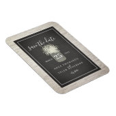 ホワイトブリック赤ちゃんの息の結婚式は日付を保存 マグネット (右側)