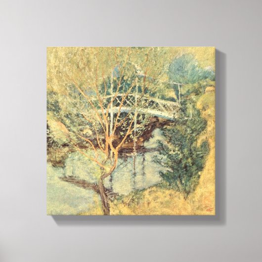 ホワイトブリッジbyトータックマン、ヴィンテージ印象派 キャンバスプリント (正面)