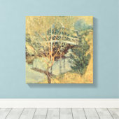 ホワイトブリッジbyトータックマン、ヴィンテージ印象派 キャンバスプリント (インサイチュ (ウッドフロア))