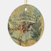 ホワイトブリッジbyトータックマン、ヴィンテージ印象派 セラミックオーナメント (左)