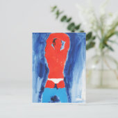 ホワイトブリーフブルージーンズのはがき ポストカード (スタンド正面)