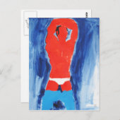 ホワイトブリーフブルージーンズのはがき ポストカード (正面/裏面)