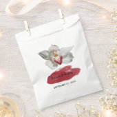 ホワイトブルゴーニュ結婚ー蘭 フェイバーバッグ (クリップ留めされた状態)