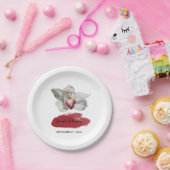 ホワイトブルゴーニュ結婚ー蘭 ペーパープレート (パーティー)