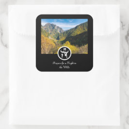 ホワイトブルスカルシルエットモノグラムフォト スクエアシール