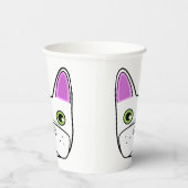 ホワイトブルフランスのドッグ顔 紙コップ (右)