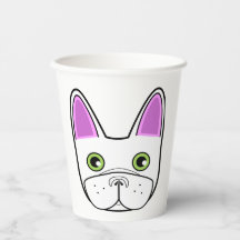 ホワイトブルフランスのドッグ顔