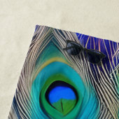 ホワイトブルーとグリーンピエバルピーコック ビーチタオル (インサイチュ)