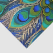 ホワイトブルーとグリーンピエバルピーコック 薄葉紙 (詳細)