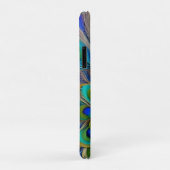 ホワイトブルーとグリーンピエバルピーコック Case-Mate iPhoneケース (裏面/右)